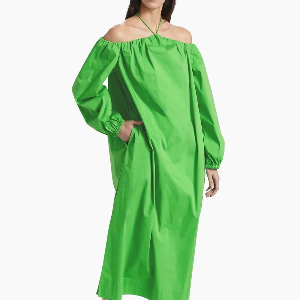 Simon Miller Oleander Cotton-Blend Halterneck Midi-Dress